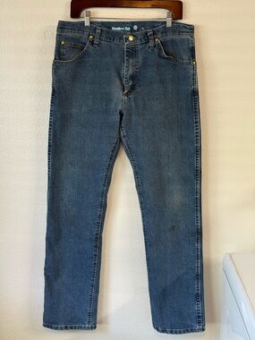 VTG Wrangler Cowboy Cut Jeans Blue Size 34x34 90s Vintage Streetwear Western